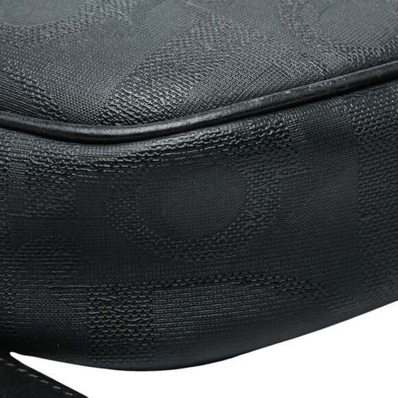 CHRISTIAN DIOR Black Leather Trotter Shoulder Bag